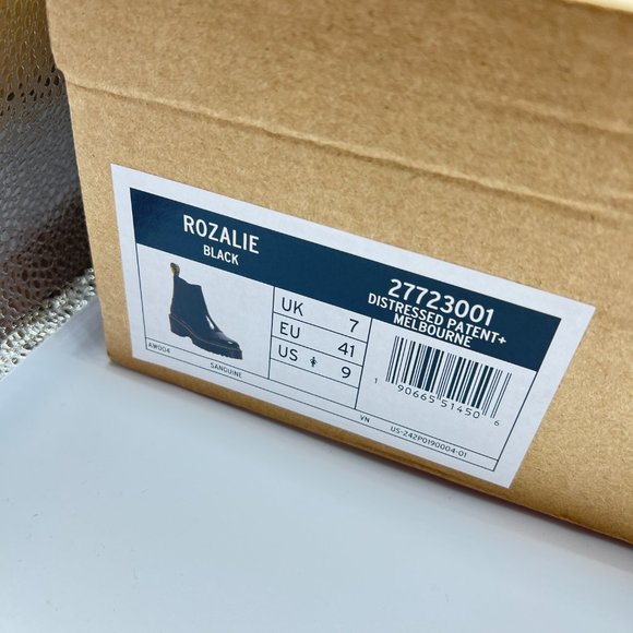 Dr. Martens Rozalie Distressed Patent Chelsea boots women’s size 9 - Picture 5 of 9